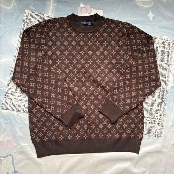 Louis Vuitton Other - Louis Vuitton Monogram Print Crew Neck Knit Sweater